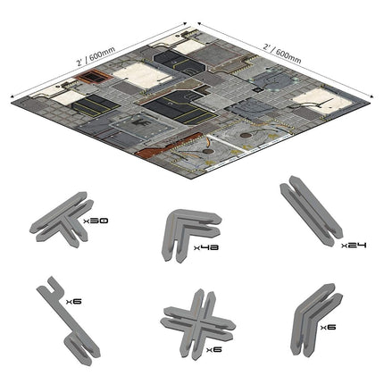 Battle Systems Sci-Fi Terrain - 28mm Modular 3D Space Terrain - Perfect for Wargaming and Roleplaying Tabletop Games - Full Colour Printed 3D Multi Level Building Models (Galactic Core Set)
