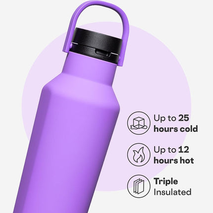 Corkcicle Sport Canteen Insulated Tumbler, Sun-Soaked Pink, 20 oz – Reusable Water Bottle Keeps Beverages Cold for 25 Hours & Hot 12 Hours – Cupholder Friendly Tumbler with Screw-On Cap