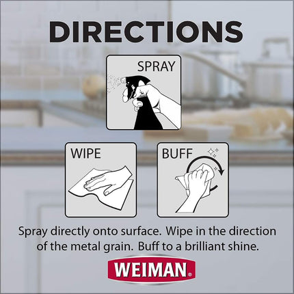 Weiman Stainless Steel Cleaner & Polish, 12 fl oz