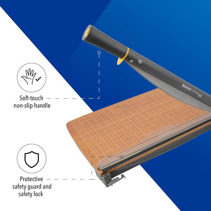 Westcott 18" TrimAir Guillotine Trimmer, Wood Base