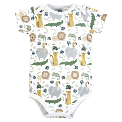 Hudson Baby Unisex Baby Cotton Bodysuits, Jungle, 18-24 Months