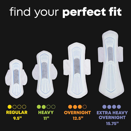 U by Kotex Balance Ultra Thin Overnight Pads with Wings, Extra Heavy Absorbency, 30 Count (Packaging May Vary)