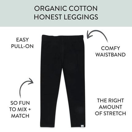 HonestBaby Lote de leggings, pantalones pitillo, acampanados y cargo de algodón orgánico para bebés, niñas pequeñas y niños, conjunto de sudadera y pantalón de chándal unisex para bebés, marino, 6 años