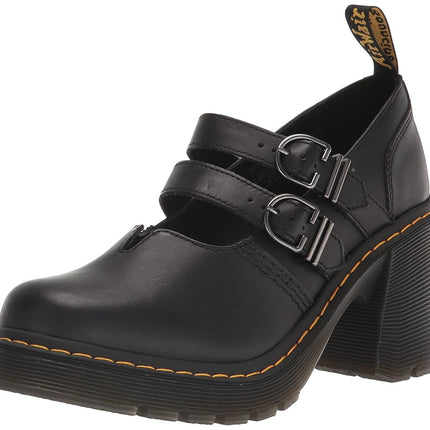 Dr. Martens Women's Eviee Platform, Black Sendal, 10