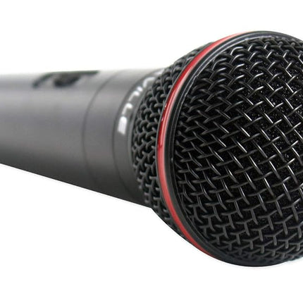 Rockville RMIC-SR Dynamic Handheld Microphone, 600 Ohms +/-30%, 72dB Sensitivity, M-56 Cartridge, Metal Body, OFC Copper Cables & Case, for DJ, Vocal, Karaoke