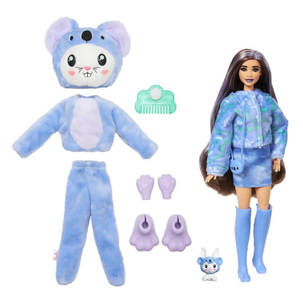 Barbie Cutie Reveal Doll & Accessories with Animal Plush Costume & 10 Surprises Including Color Change, Bunny as a Koala in Costume-Themed Series, HRK26