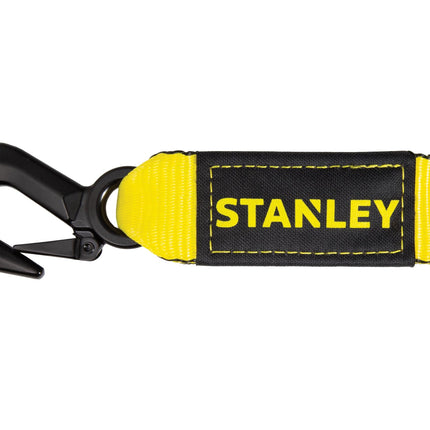 STANLEY S1051 Black/Yellow 2" x 20' Tow Strap with Heavy Duty Tri-Hook (9,000 lbs Break Strength)