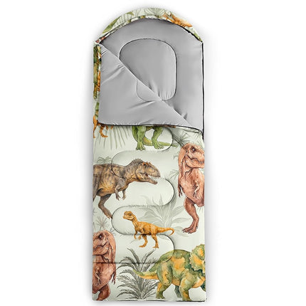 QOOMO Dinosaur Waterproof Sleeping Bags for Adults & Kids, 31x90inch