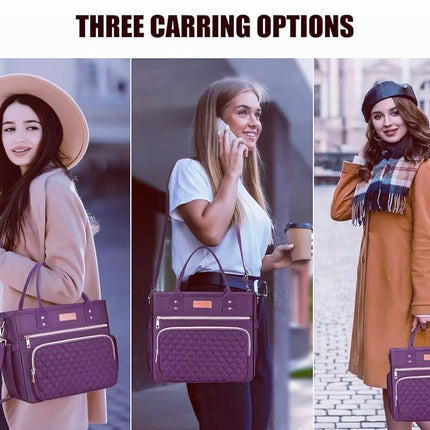 EASYA Large Women Lunch Bags for Work Insulated/Insulated Adult Lunch Box for Womens/Nylon Thermal Lunch Bag for Women/Leakproof Cooler Lunch Tote Bag with Storage Pocket (Mirage Purple)