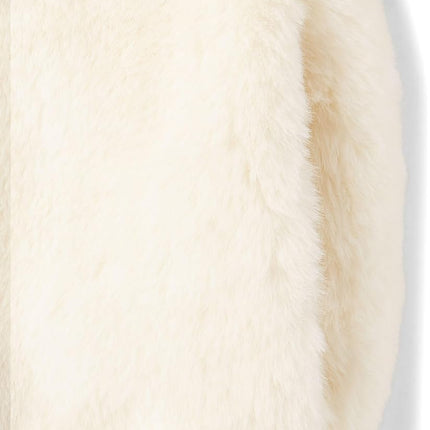 The Children's Place Girls' Dress Coats, White Faux Fur, X-Small