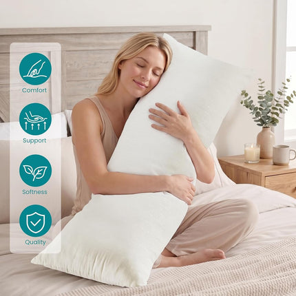 Oubonun Adjustable Long Body Pillow for Adults, Firm Full Body Support 4ft6