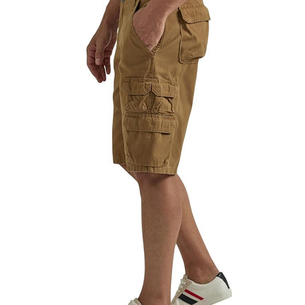Wrangler Authentics Men's Big & Tall Premium Twill Cargo Short, Acorn Twill, 32
