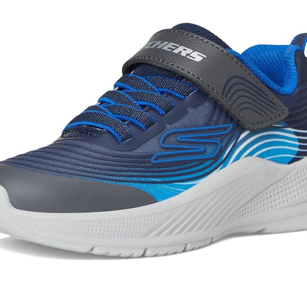 Skechers Boys' Microspec Advance Trainer, Navy, 10 UK Child