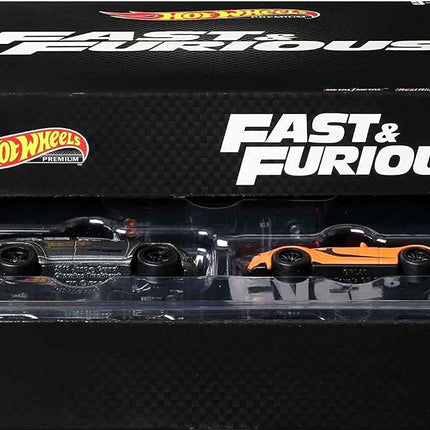 Hot Wheels FAST AND FURIOUS Die Cast PREMIUM COLLECTION BOX Set 5 Car Model - Toyota Supra Chevelle SS Lykan Hypersport Jeep Grand Cherokee Nissan Skyline - Scale 1:64 - length 6cm - HJC15