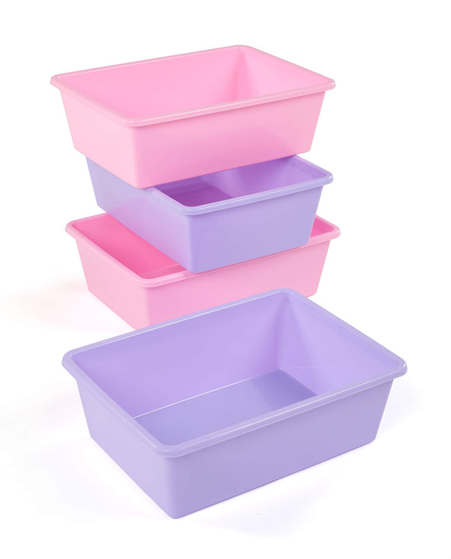 Humble Crew Toy Storage Bins for Kids, Set of 4, P