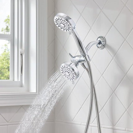Moen 20016 Ignite Dual Hand Held and Multi Function Shower Head Combo Package with Hose and Diverter, Chrome