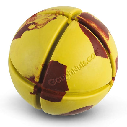 Goughnuts Interactive Rubber Chew Toy Ball, Yellow