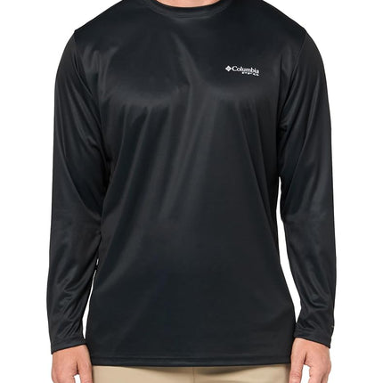 Columbia Men's Terminal Tackle PFG Fish Flag Long Sleeve, Black/FL Flag, 4X Big