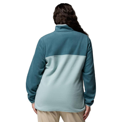 Columbia womens Benton Springs 1/2 Snap Pullover, Crushed Blue/Everblue, 2X