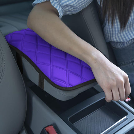 FH GROUP FH1053PURPLEDM-AVC Coussin de console centrale en néosupreme à motif diamant, résistant à l'eau, protège-boîte de siège noir, compatible avec la plupart des voitures, VUS et camions