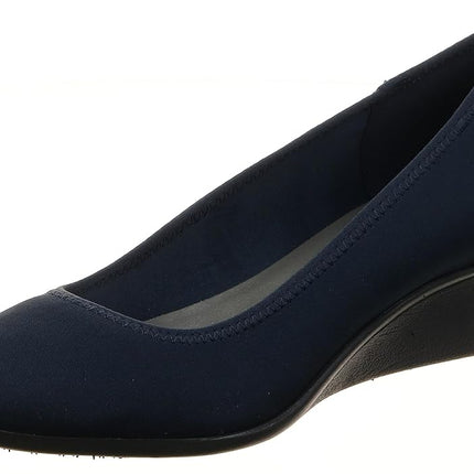 Anne Klein Women's WISHER2 Wedge, Navy Multi Fabri