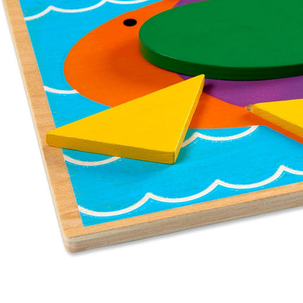Melissa & Doug Beginner Wooden Pattern Blocks Educational Toy