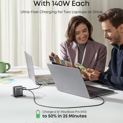 Anker Charger (140W, 4-Port, PD 3.1) with USB-C Cable