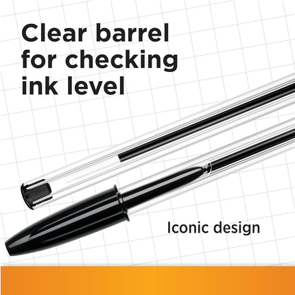 BIC Cristal Original Blue Pens - Medium Point (1.0mm) Ballpoint Biros Pens Multipack - Pack of 10