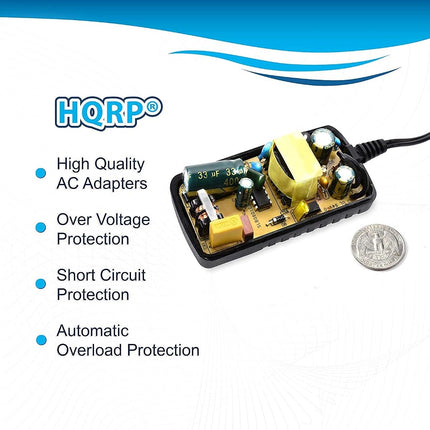 HQRP AC Adapter Works with Western Digital WD My Cloud WDBCTL0020HWT WDBCTL0030HWT WDBCTL0040HWT; 2TB 3TB 4TB NAS Network Storage, Power Supply Cord Plus European Plug Adapter HQRP
