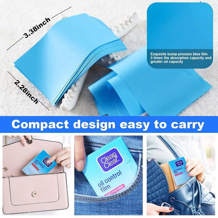 Oil Control Film, Same Series with Clean & Clear Oil Absorbing Sheets for Oily Skin Care, Blotting Paper to Remove Excess & Shine, 60 Sheets (Pack of 5)