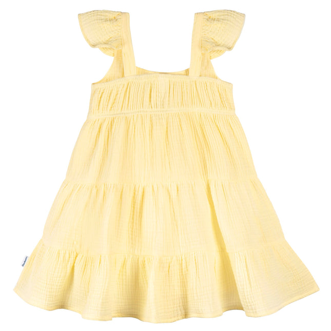 Robe en gaze sans manches pour fillette Gerber, jaune, 4T