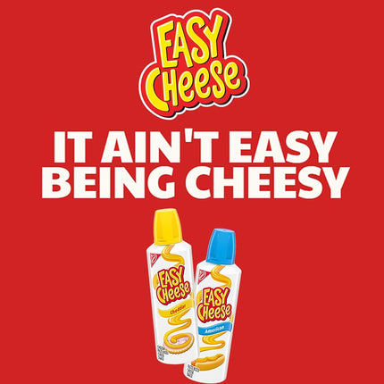 Easy Cheese Cheddar Cheese Snack, 8 oz Cans (Pack of 12)