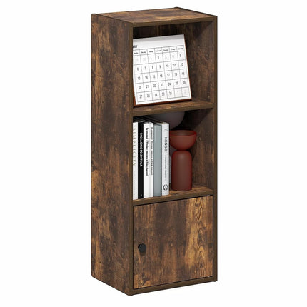 Furinno LUDER 3-Tier Open Shelf Bookcase with 1 Do
