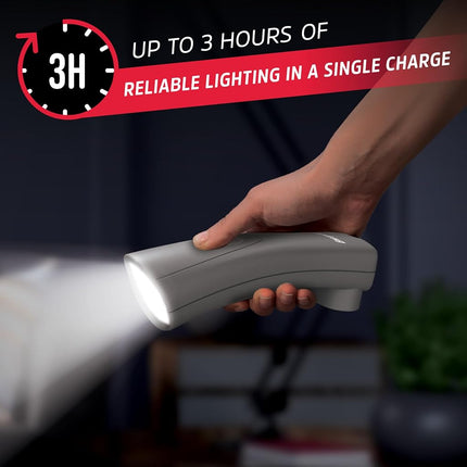 Energizer Weatheready Rechargeable Compact Handheld Light, Plug-in Rechargeable LED Light, Automatic Power On Emergency Flashlight, Built-in Rechargeable Battery Included