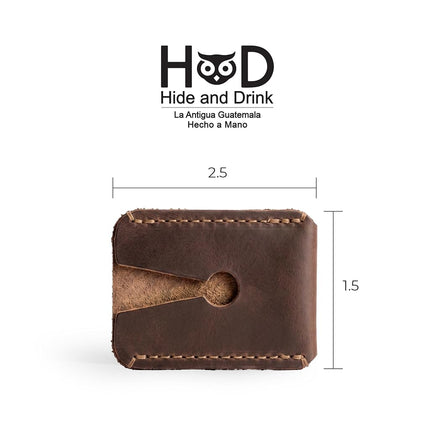 Hide & Drink Leather Double Edge Safety Razor Head Protective Sheath/Shaving Travel Cover Handmade Bourbon Brown