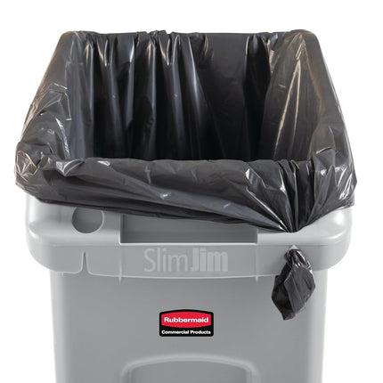 Rubbermaid Commercial Products Slim Jim Under-Counter Waste Container | Space-Saving Bin With Venting Channels For Desks, Cabinets Or Sinks | 49 L Gray