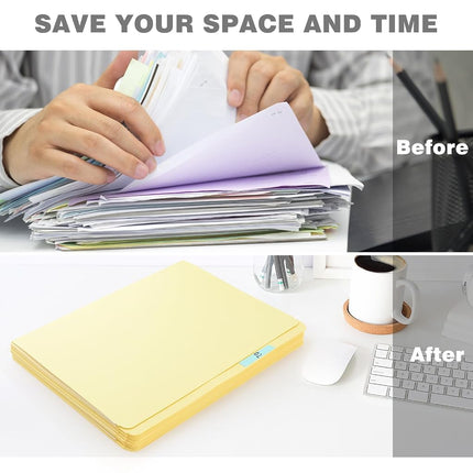 Lineco Archival File Folders, 9.5"x11.75" with Full Cut Tab, Pack of 25