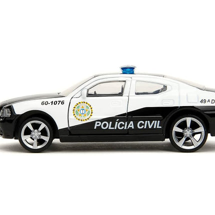Fast & Furious 1:32 2006 Dodge Charger Police Car Die-Cast Car, Toys for Kids and Adults