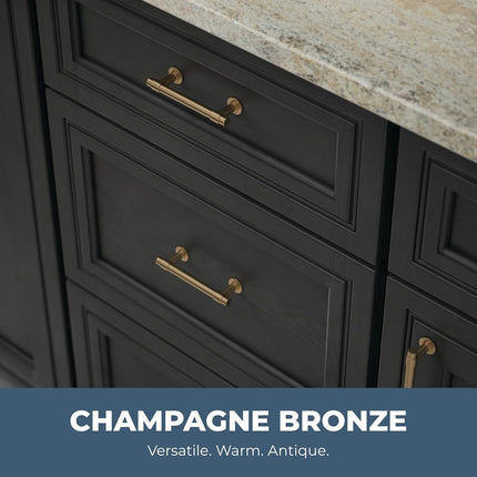 Franklin Brass P29520Z-CZ-B Straight Bar 3 Inch Cabinet Pull, 3" (76 mm), Champagne Bronze, 10 Count
