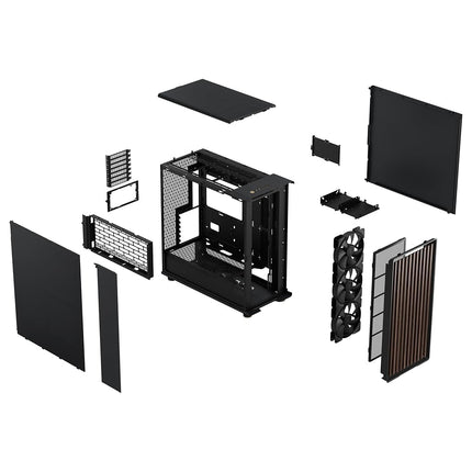 Fractal Design North XL Charcoal Black Mesh- three 140mm Aspect PWM fans included- Type C USB- EATX airflow full tower PC gaming case