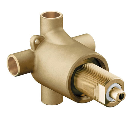 Moen 3360 Brass Three-Function Shower Transfer Valve 1/2-Inch CC Connections, or Unfinished, Pack of 1