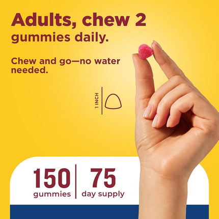 Nature Made Men's Multivitamin + Omega-3 Gummies, 150 Count for Daily Nutritional Support† (Packaging May Vary)