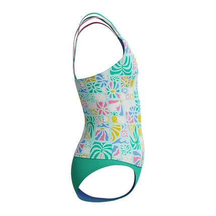 Speedo Girls Swimsuit Two Piece Tankini Thin Strap