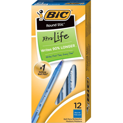 Bic Corporation Bic Corporation Bolígrafo Round Stic, Punta Mediana, Tinta Azul