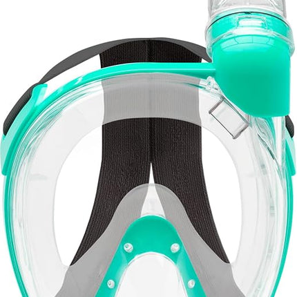 Cressi Baron Full Face Masks, Clear/Aqua Green, S/M