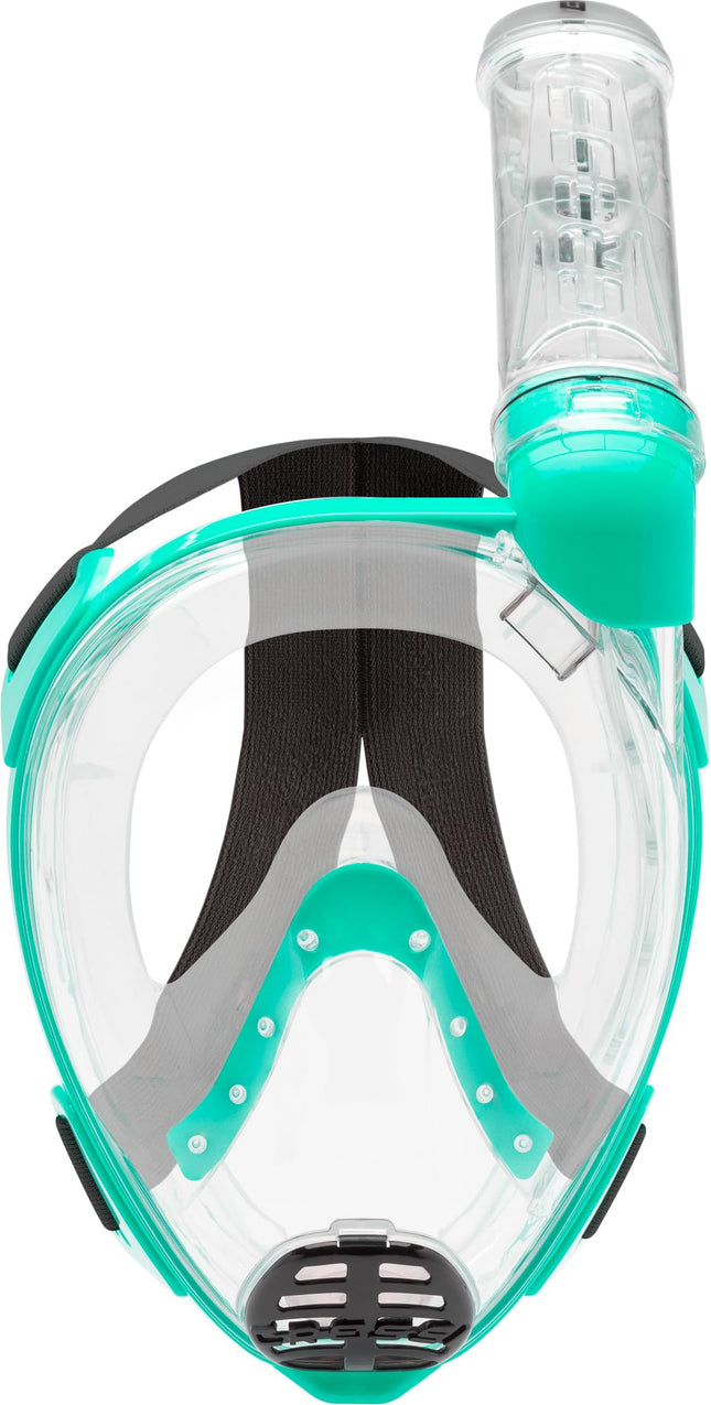 Máscaras faciales completas Cressi Baron, transparente/verde agua, S/M