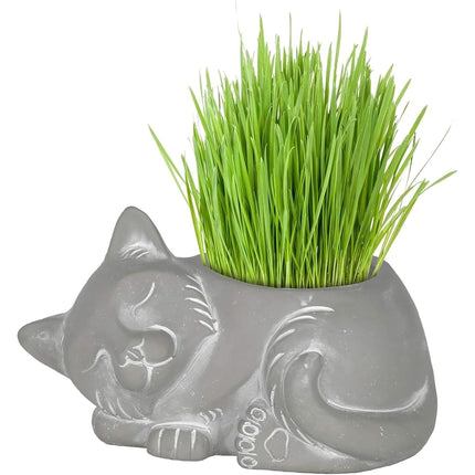 GARDENGOODZ 260010P-396 Sleeping Cat Planter, Small Natural