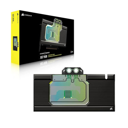 Corsair Hydro X Series XG7 RGB 4080 SUPRIM/TRIO GPU Water Block - For MSI GeForce RTX™ 4080 SUPRIM and GAMING TRIO Cards - Nickel-Plated Copper - Included Backplate & 5V ARGB Adapter Cable - Black
