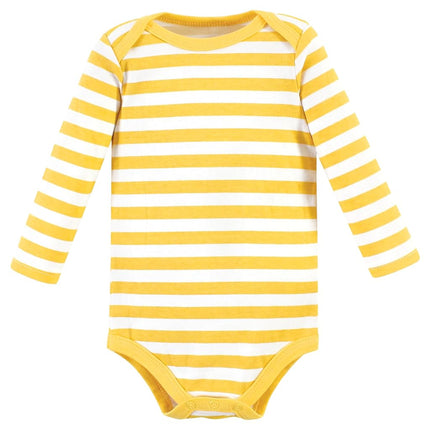 Hudson Baby Unisex Baby Cotton Long-Sleeve Bodysuits, Hola Ladies 5-Pack, 9-12 Months, Hola Ladies 5-pack, 9-12 Months