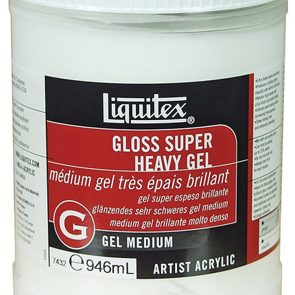 Liquitex 7432 Gloss Super Heavy Gel Medium, 32-Oun